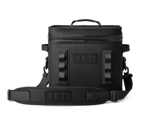 YETI Hopper Flip 12 Medium Cooler Bag (Black) - ColdCell Insulation & Leakproof Hydrolok Zip - Portable Cool Bag for Lunch on the Go - Fits 24 Cans or 7 kg Ice - 3 Year Warranty