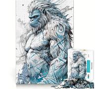 Yeti Illustration 1000-piece Jigsaw Puzzles Brain Fun Training Seamless Fit Precise Pieces Fascinating Hobby for Idle Moments (38x52cm)