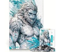 Yeti Illustration Jigsaw for Adults1000 Pieces Mind Boost Game Seamless Fit Precise Pieces Relaxing Indoor Group Activity (50x75cm)