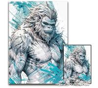Yeti Illustration JigsawPuzzle 1000 Pieces for Adults Challenging Puzzles Perfect for Family Gatherings Birthdays Holidays 1000 PCS(38x26cm)