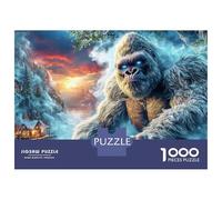 Yeti in Winter 1000 Piece Jigsaw Puzzle Giant Gorilla in Misty Forest for Adult Educational Game Beautiful Decoration Difficult Challenging Birthday Gifts 70x50cm/1000pcs