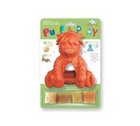 Yeti Puff and Play Dog Toy Interactive Nuggets Treats Dispenser Puzzle, Fun Stimulating Chew Toy for Teething, Behavior Training, Anxiety Calming, for Light to Moderate Chewers (Orange, Yak)