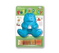 Yeti Puff and Play Dog Toy Interactive Nuggets Treats Dispenser Puzzle, Fun Stimulating Chew Toy for Teething, Behavior Training, Anxiety Calming, for Light to Moderate Chewers, Blue