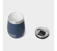 YETI Rambler 10 oz (295 ml) Wine Tumbler with Durasip Ceramic Lining and Removable Magslider Lid, Vacuum Insulated Stainless Steel Tumbler, Navy