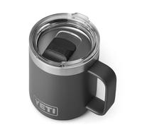 YETI Rambler 10 oz (295 ml) Stackable Mug with Durasip Ceramic Lining, Stainless Steel Vacuum Insulated Coffee Cup with Removable Magslider Lid, Charcoal
