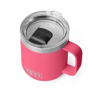 YETI Rambler 10 oz (295 ml) Stackable Mug with Durasip Ceramic Lining, Stainless Steel Vacuum Insulated Coffee Cup with Removable Magslider Lid, Tropical Pink