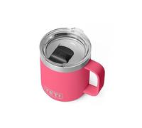 YETI Rambler 10 oz (295 ml) Stackable Mug with Durasip Ceramic Lining, Stainless Steel Vacuum Insulated Coffee Cup with Removable Magslider Lid, Tropical Pink