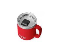 YETI Rambler 10 oz (295 ml) Stackable Mug with Durasip Ceramic Lining, Stainless Steel Vacuum Insulated Coffee Cup with Removable Magslider Lid, Rescue Red