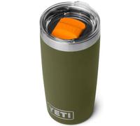 YETI Rambler 10 oz (295 ml) Tumbler with Removable Magslider Lid, Stainless Steel Vacuum Insulated Coffee Cup, Olive/King Crab Orange