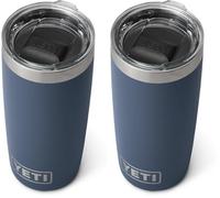 YETI Rambler 10 oz (295 ml) Tumbler with Removable Magslider Lid, Stainless Steel Vacuum Insulated Coffee Cup, Navy (Pack of 2)