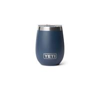 YETI Rambler 10 oz (295 ml) Wine Tumbler with Durasip Ceramic Lining and Removable Magslider Lid, Vacuum Insulated Stainless Steel Tumbler, Navy