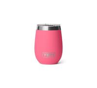 YETI Rambler 10 oz (295 ml) Wine Tumbler with Durasip Ceramic Lining and Removable Magslider Lid, Vacuum Insulated Stainless Steel Tumbler, Tropical Pink