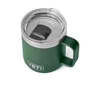 YETI Rambler 10 oz Ceramic Lined Stackable Mug, Vacuum Insulated, Stainless Steel with MagSlider Lid, Northwoods Green