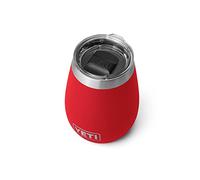 Yeti Rambler 10 oz Wine Tumbler, Vacuum Insulated, Stainless Steel with MagSlider Lid, Rescue Red