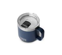 YETI Rambler 14 oz (414 ml) Stackable Mug with Durasip Ceramic Lining, Stainless Steel Vacuum Insulated Coffee Cup with Removable Magslider Lid, Navy