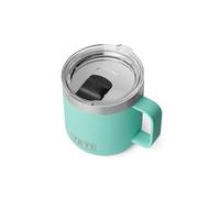 YETI Rambler 14 oz (414 ml) Stackable Mug with Durasip Ceramic Lining, Stainless Steel Vacuum Insulated Coffee Cup with Removable Magslider Lid, Seafoam