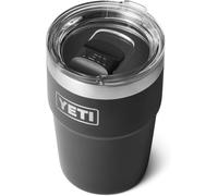 YETI Rambler 16 oz (473 ml) Stackable Cup with Removable Magslider Lid, Stainless Steel Vacuum Insulated Coffee Cup, Black