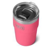 YETI Rambler 16 oz (473 ml) Stackable Cup with Removable Magslider Lid, Stainless Steel Vacuum Insulated Coffee Cup, Tropical Pink