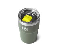 YETI Rambler 16 oz Stackable Tumbler, Vacuum Insulated, Stainless Steel with MagSlider Lid, Camp Green/Firefly Yellow
