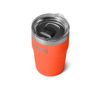 YETI Rambler 16 oz Stackable Tumbler, Vacuum Insulated, Stainless Steel with MagSlider Lid, Papaya