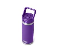YETI Rambler 18 oz (532 ml) Water Bottle with Straw Cap, Pace Purple | Insulated Stainless Steel Water Bottle with 100% Leakproof Straw Cap, Keeps Cold Drinks Cold, Dishwasher Safe
