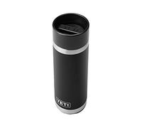 YETI Rambler 18 oz Bottle, Stainless Steel, Vacuum Insulated, with Hot Shot Cap, Black