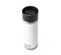 YETI Rambler 18 oz Bottle, Stainless Steel, Vacuum Insulated, with Hot Shot Cap, White