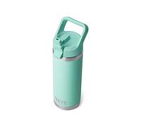 Yeti Rambler 18 oz Bottle, Vacuum Insulated, Stainless Steel with Straw Cap, Seafoam