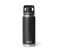 YETI Rambler 18 oz Leakproof Bottle with Flip Chug Cap, Black | Double-Wall Vacuum Insulated, 100% Leakproof Magnetic C-Lock, Lockable Covered Spout, 18/8 Stainless Steel, Cupholder Fit