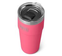 YETI Rambler 20 oz (591 ml) Stackable Cup with Removable Magslider Lid, Stainless Steel Vacuum Insulated Coffee Cup, Tropical Pink