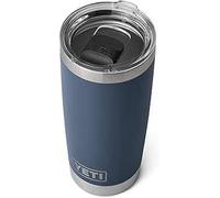 YETI Rambler 20 oz (591 ml) Tumbler with Removable Magslider Lid, Stainless Steel Vacuum Insulated Coffee Cup, Navy