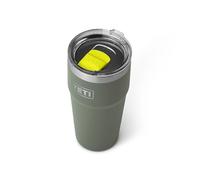 YETI Rambler 20 oz Stackable Tumbler, Stainless Steel, Vacuum Insulated with MagSlider Lid, Camp Green/Firefly Yellow