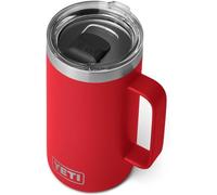 YETI Rambler 24 oz (709 ml) Coffee Mug, Rescue Red | Large Travel Mug with Handle & MagSlider Lid (Not Leakproof), Insulated Coffee Cup Keeps Drinks Hot or Cold