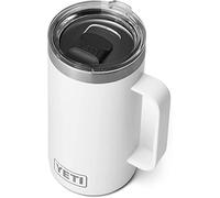 YETI Rambler 24 oz (709 ml) Coffee Mug, White | Large Travel Mug with Handle & MagSlider Lid (Not Leakproof), Insulated Coffee Cup Keeps Drinks Hot or Cold