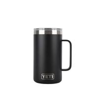 YETI Rambler Mug, Vacuum Insulated Stainless Steel Mug with Magslider Lid, Black, 24 oz (709 ml)