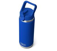 YETI Rambler 26 oz (769 ml) Water Bottle with Straw Cap, Royal Blue | Insulated Stainless Steel Water Bottle with 100% Leakproof Straw Cap, Easy Carry Handle, Dishwasher Safe