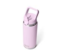YETI Rambler 26 oz Bottle, Vacuum Insulated, Stainless Steel with Color Matching Straw Cap, Cherry Blossom