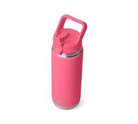 YETI Rambler 26 oz Bottle, Vacuum Insulated, Stainless Steel with Color Matching Straw Cap, Tropical Pink