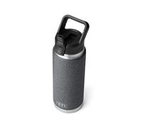 YETI Rambler 26 oz Bottle, Vacuum Insulated, Stainless Steel with Straw Cap, Black Stone