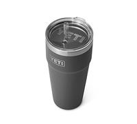 Yeti Rambler 26 oz Straw Cup, Vacuum Insulated, Stainless Steel with Straw Lid, Charcoal