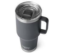 YETI Rambler 30 oz (887 ml) Travel Mug (Charcoal) - Stainless Steel Travel Coffee Mug with Leak-Resistant Stronghold Lid - Insulated Coffee Cup Keeps Drinks Hot or Cold - 5 Year Warranty