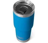 YETI Rambler 30 oz (887 ml) Tumbler with Removable Magslider Lid, Stainless Steel Vacuum Insulated Coffee Cup, Big Wave Blue