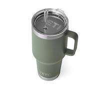 YETI Rambler 35 oz Straw Mug, Vacuum Insulated, Stainless Steel, Camp Green