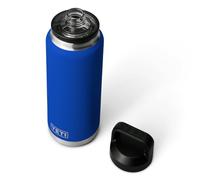 YETI Rambler 36 oz (1L) Water Bottle with Chug Cap, Royal Blue | Insulated Stainless Steel Water Bottle with 100% Leakproof Chug Cap, Keeps Drinks Hot or Cold, Robust Handle, Dishwasher Safe