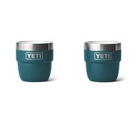 YETI Rambler 4 oz Stackable Cup, Stainless Steel, Vacuum Insulated Espresso/Coffee Cup, 2 Pack, Agave Teal