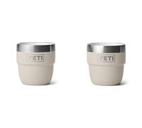 YETI Rambler 4 oz Stackable Cup, Stainless Steel, Vacuum Insulated Espresso/Coffee Cup, 2 Pack, Cape Taupe