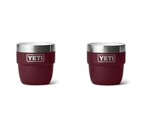 YETI Rambler 4 oz Stackable Cup, Stainless Steel, Vacuum Insulated Espresso/Coffee Cup, 2 Pack, Wild Vine Red