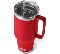 YETI Rambler 42 oz (1.2L) Straw Mug, Rescue Red | Insulated Tumbler with Straw and Lid for Cold Drinks, Cup Holder Compatible, Dishwasher Safe Stainless Steel