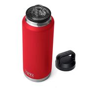 Yeti Rambler 46 oz Bottle, Vacuum Insulated, Stainless Steel with Chug Cap, Rescue Red