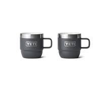 YETI Rambler 6 oz Stackable Mug, Stainless Steel, Vacuum Insulated Espresso/Coffee Mug, 2 Pack, Charcoal